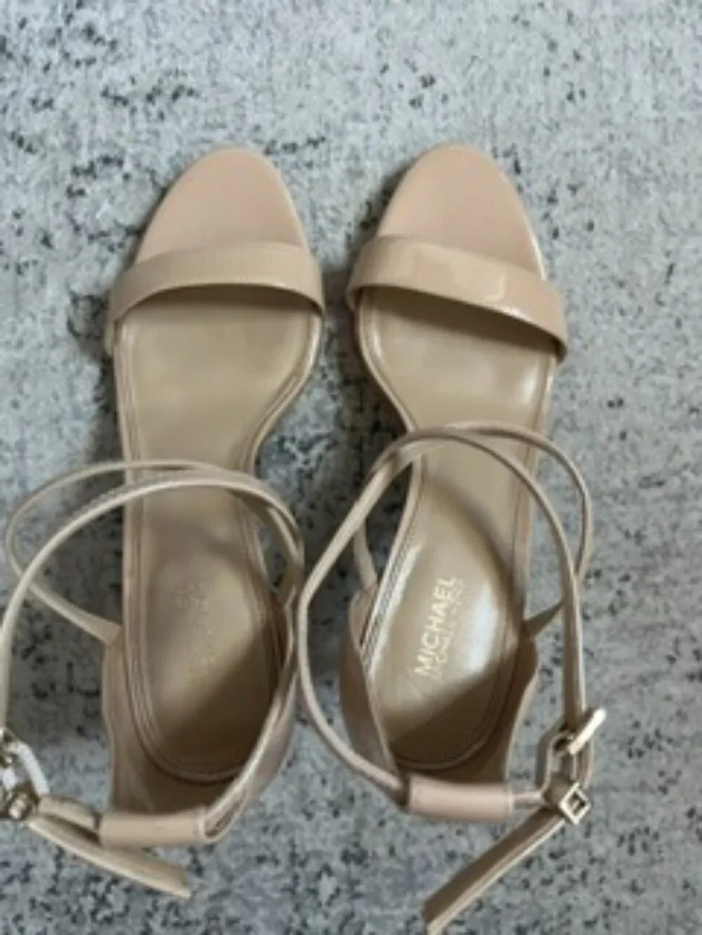 Michael Kors Nude Cross Strap Stiletto Sandals 7.5M